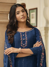 Angelic Looking Salwar Suit in Blue